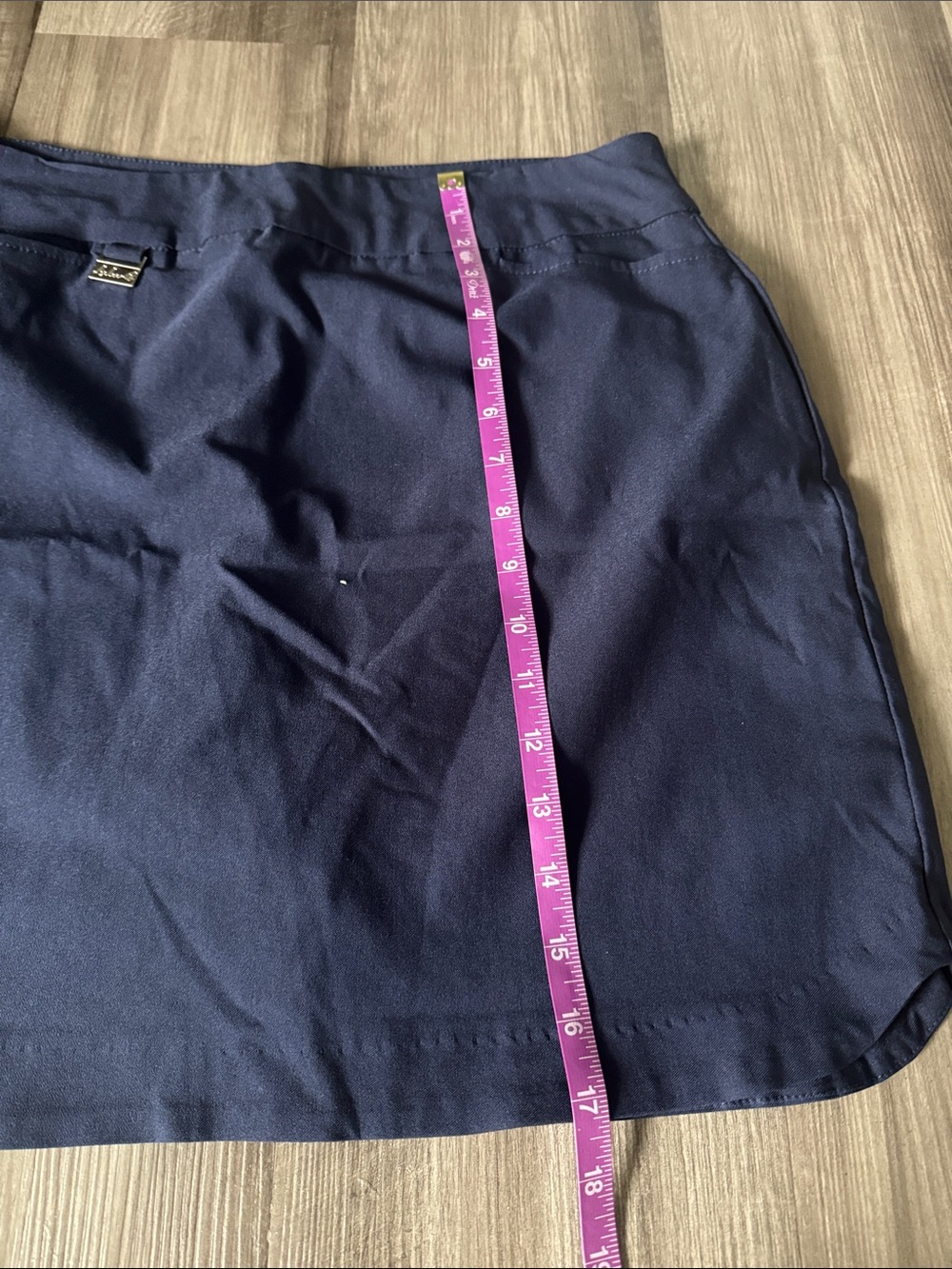 Lulu-B 12 navy blue skirt skort womens casual golf walking stretch pull on - Picture 2 of 7